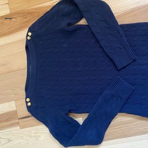Navy Ralph Lauren gold detail buttons sweater
